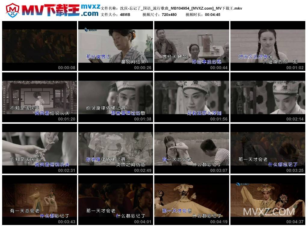 沈庆-忘记了_国语_流行歌曲_MB104954